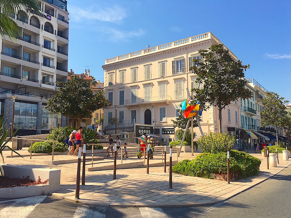 Hotels border the beachfront Corniche in Cannes